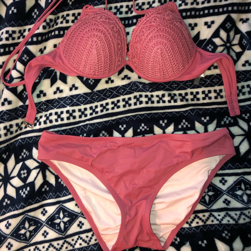 Shade and shore coral bikini